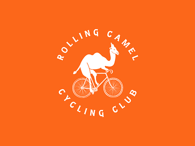 Rolling Camel Cycling Club 01 bicycle bike biking camel cycling fez illustration logo stamp vector