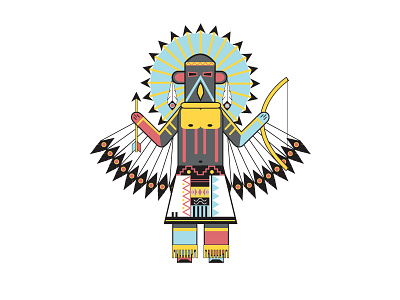 Eagle Dancer arrow dancer feather illustration kachina native american navajo patterns spirit warrior