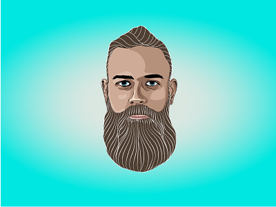 The Beard beard draw hair head illustration portrait vector