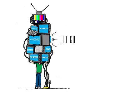 Let Go drawing illustration ink kid stress television