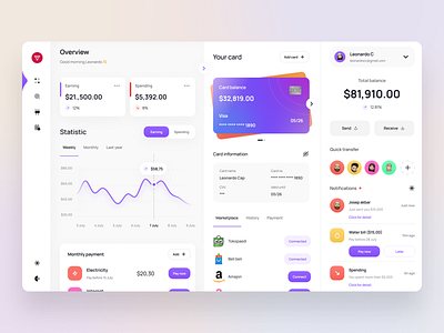 Dashboard design | Wallet app