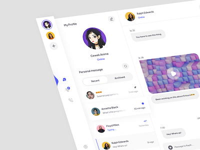 Chattime | Dashboard Chatting App branding design graphic design illustration ui uidesign ux web