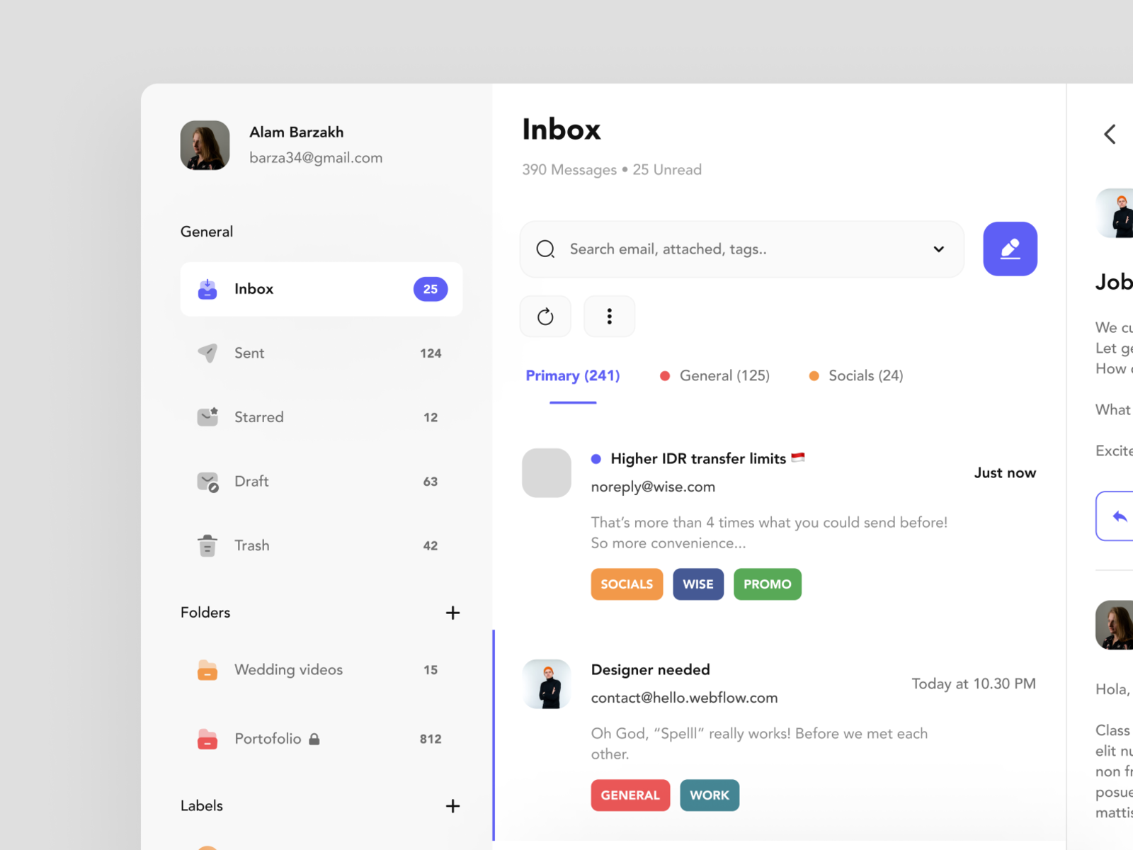Mailbox Dashboard email by Muftagi Arm for Visoeal Studio on Dribbble