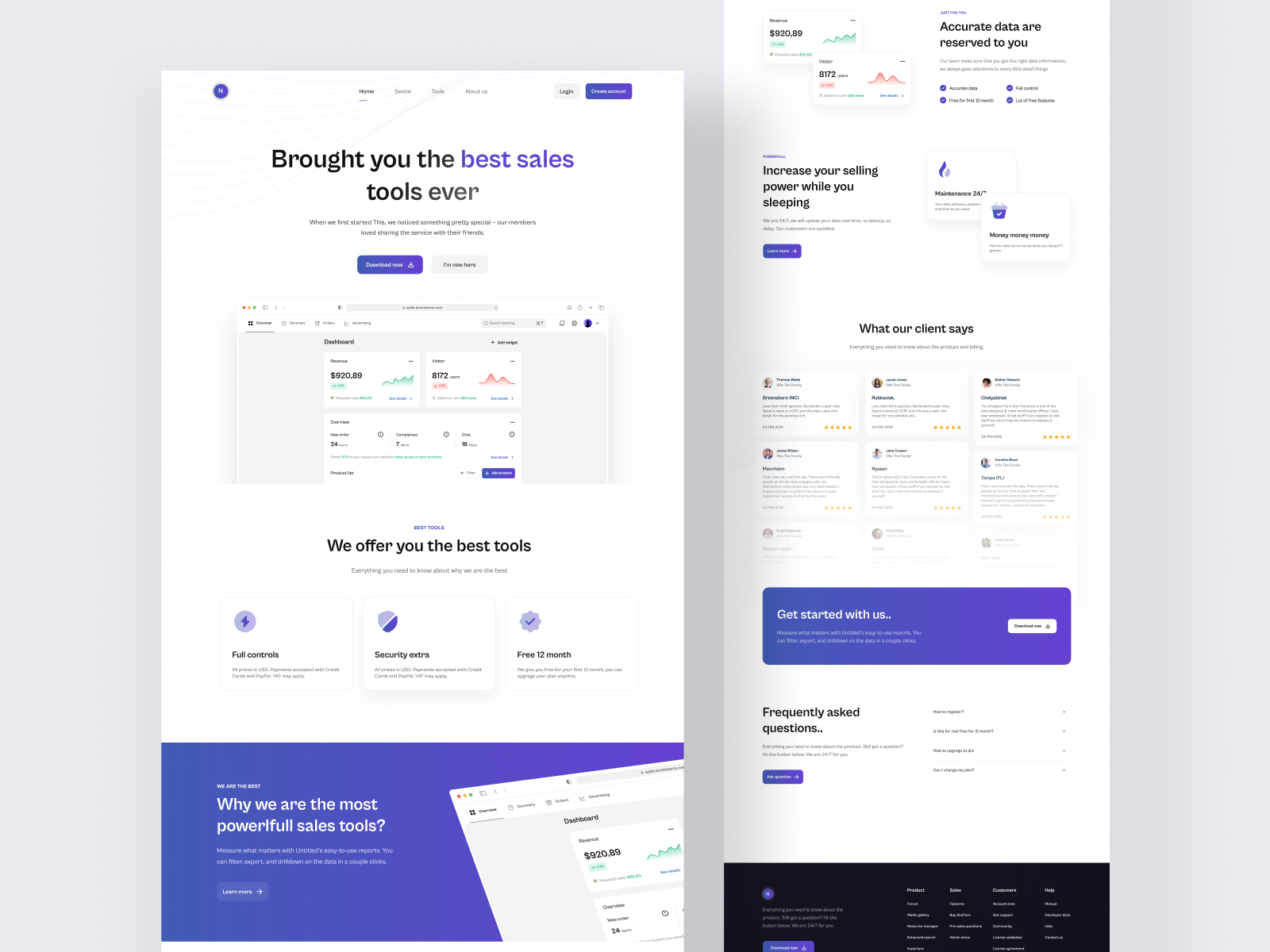 SaaS Landing Page | Sales dashboard by Muftagi Arm for Visoeal Studio ...