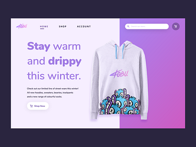 Kobu | Winter Clothing Site apparel brand design branding clothing design clothing site clothing website design front end website graphic design illustration kobu landing page logo logo deisgn streetware ui web ui website website concept website design