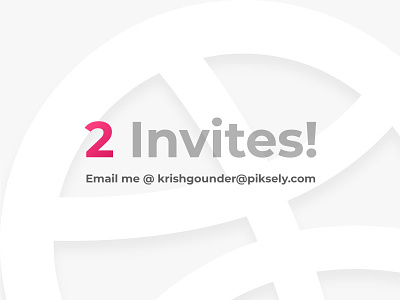 2x Dribbble Invites debut design dribbble flat invitation invite join material project