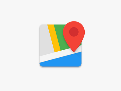Google Maps android app branding design dribbble flat google icon icons illustration logo material material design vibrant