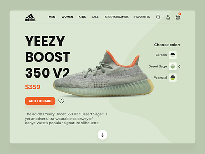 Sneakers site adidas boost branding design ui ux web web design webdesign website website design yeezy yeezy boost