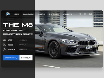 BMW M8 Landing Page