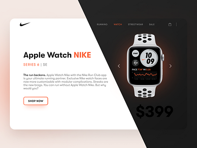 Apple Watch Nike apple apple site apple watch apple watch 6 apple watch nike apple watch se branding design illustration logo nike nike watch site ui ux vector watch web website