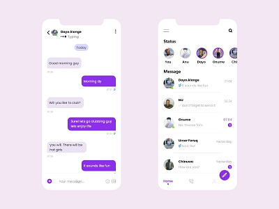 Chat Messenger App concept app branding design icon ui ux vector