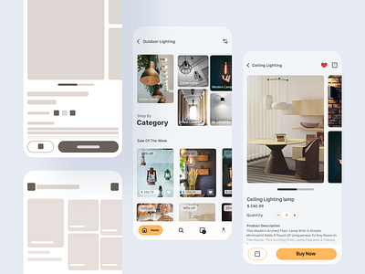 E-commerce Mobile App Design app decore ecommerce app figma home ui