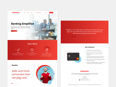 Prospero Digital Banking Service Landing Page banking banking landing page crypto digital banking finance finance landing page landing page ui ux