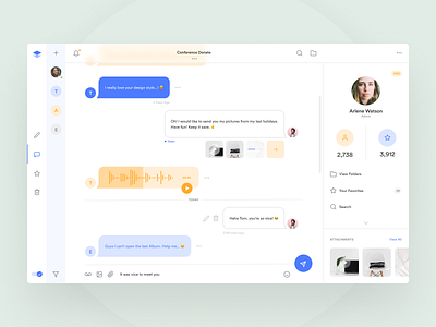 Chat Messenger Web App app design flat icon minimal typography ui ux vector web