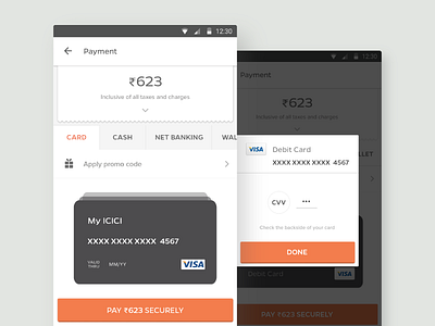 Payment Screen card food ordering online payment tinyowl