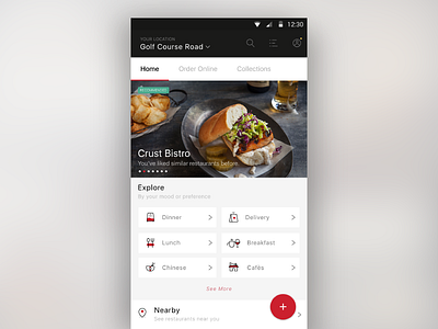Rebound_New Layout Zomato breakfast cafes chinese collections delivery dinner food app lunch order online zomato
