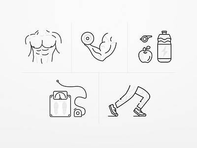 Icons_Fitness abs fitness health journeys muscle running training weightloss wellbeing