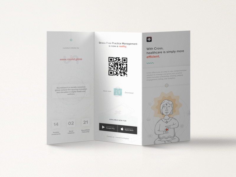 Cross Brochure app brochure cross doctor health marketing medical patient roundglass