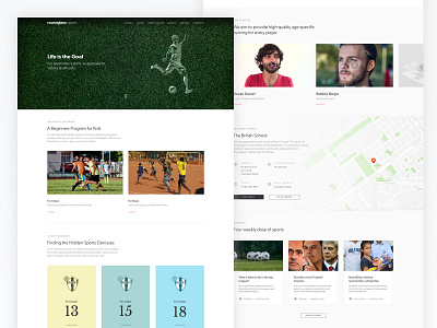 Website for Football Program_RoundGlass Sports blogs coach facilities football kids responsive sports talent training under 13 under 15 under 18 website