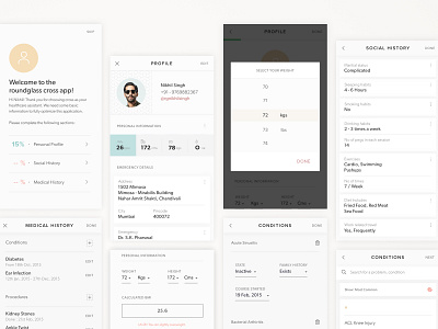 Profile Section_Cross Healthcare care clinic doctor health healthcare information architecture medical patient roundglass ux