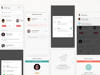 Care Circle_Cross Healthcare app care clinic cross doctor health healthcare information architecture medical patient roundglass ux