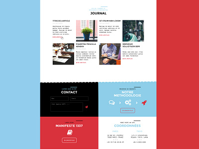 Webdesign agency agency blog blue contact design flat red webdesign