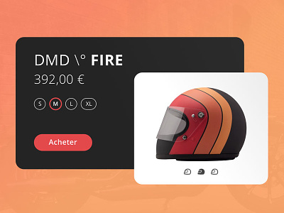 Helmet DMD color dayli ecommerce moto motorbike red ui