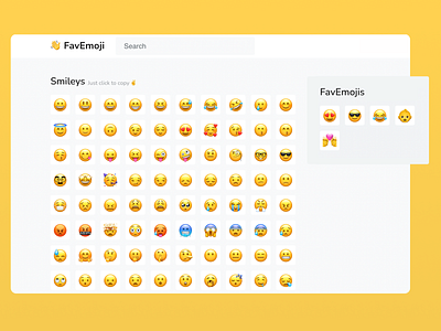 👋 FavEmoji – Copy & Paste Emojis – Save Emojis as favorites