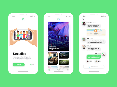 Friendship Circle App UI