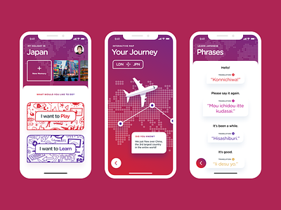 Interactive Travel Guide App UI