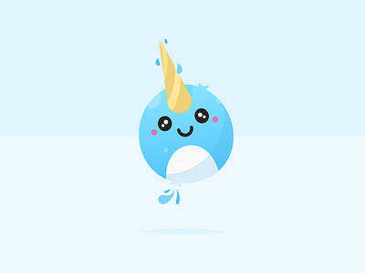 Narwhal Illustration animal character concept design game game art game design illustration ui vector visual