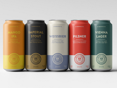 MT Brewing Co. Beers beer branding design logo product design typography