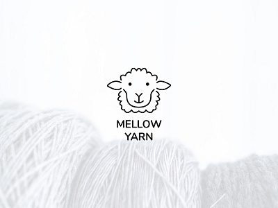 MellowYarn animal branding branding design logo logomark sheep typography yarn