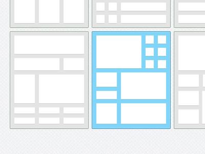 layout selector blue grey layout light pattern selector