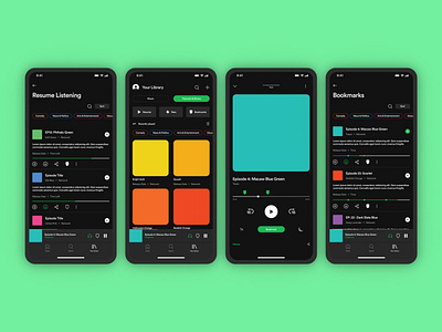 Spotify Podcast Redesign app branding design ui ux