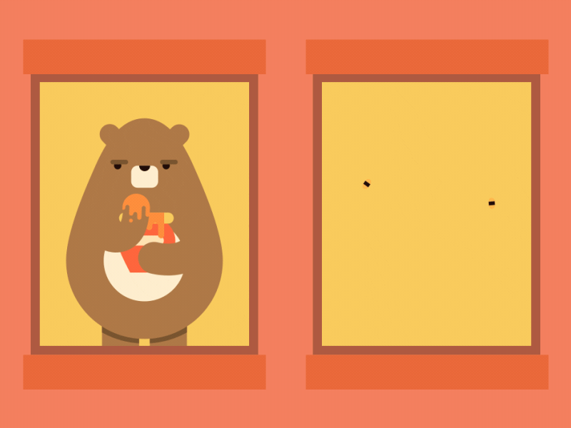 Grumpy Bear 2d bear bees building cute funny grumpy honey