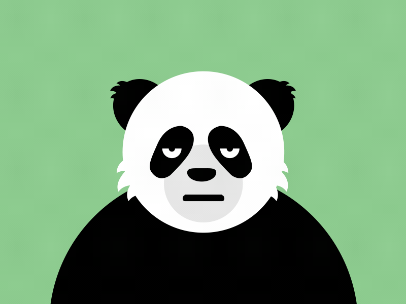 Not enough sleep 2d animation cute funny panda sleepy vector