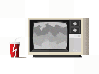 Technical Difficulties 2d ae after effects animation coca cola coke drip gradient liquid static texture tv