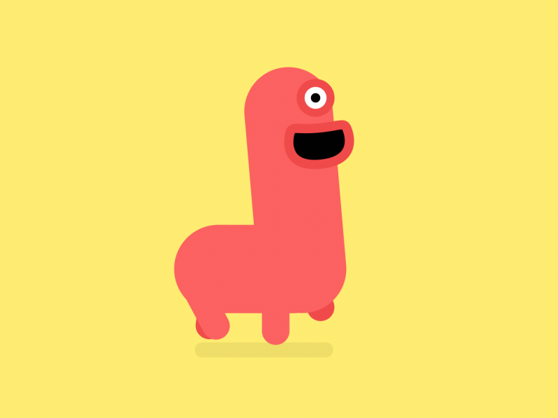 Happy Friday! colour cute happy monster smile walk cycle