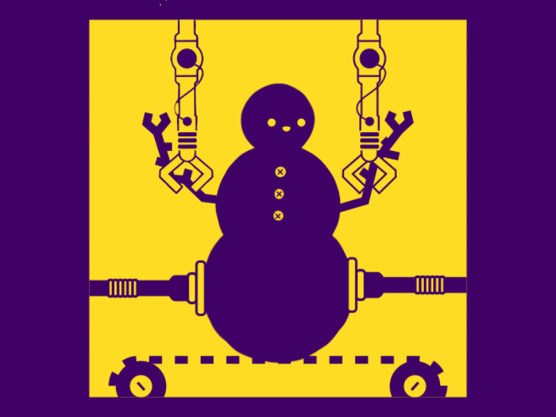9 Squares 29 - Festive - Snowmanatron 3000 9 bounce christmas festive loop machine motion snowman squares
