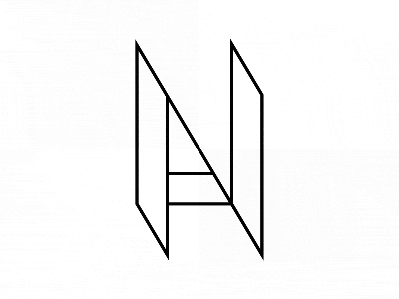 Natalie Armin Logo Animation animation black letters logo type white
