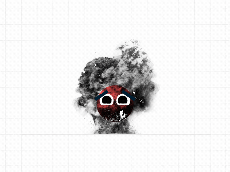 A N X I E T Y boom red blue grid cute character 2d explosion health mental anxiety