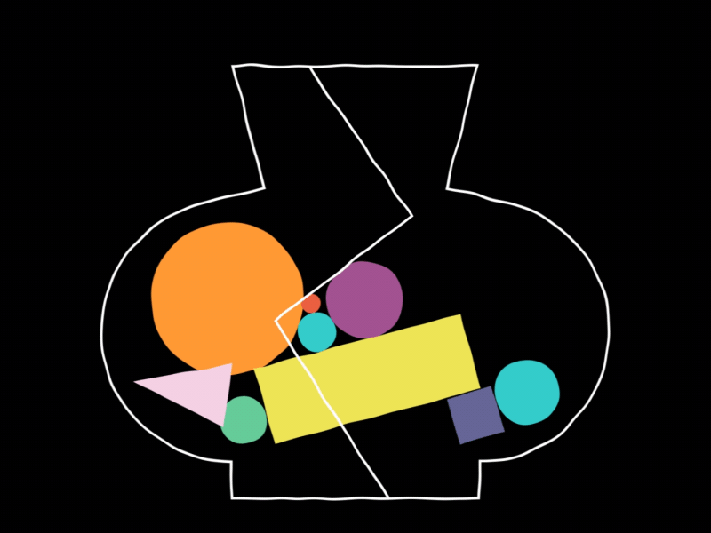 Space Jar trippy colours lines space loop psychadelic jar cracked