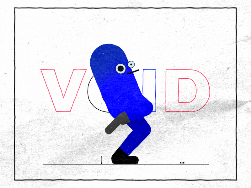 Running into the w̶e̶e̶k̶e̶n̶d̶ void like 2d animation character colour limber motion rubberhose run cycle void walk cycle