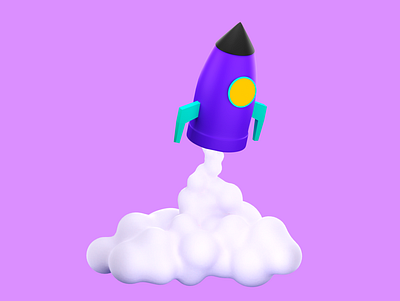 rocket 3d blender design icon web