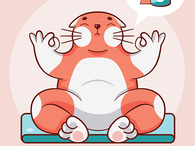 Yoga Cat illustration