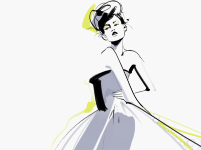 Christian Dior ss2014 couture christian dior couture dior dress fashion girl illustration lines