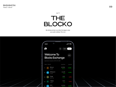 BLOCKO EXCHANGE crypto design nft ui userexperience ux