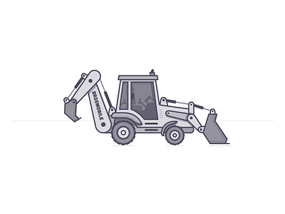 It's a backhoe...fo sho... backhoe construction illustration vector