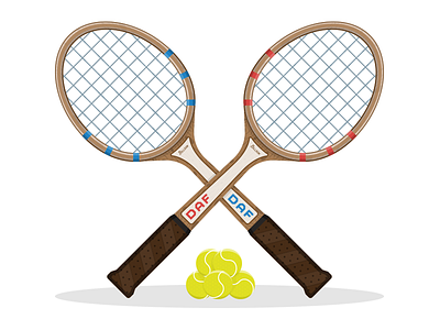 Random Retro Rackets iconography icons illustration racket racquet sports tennis vector